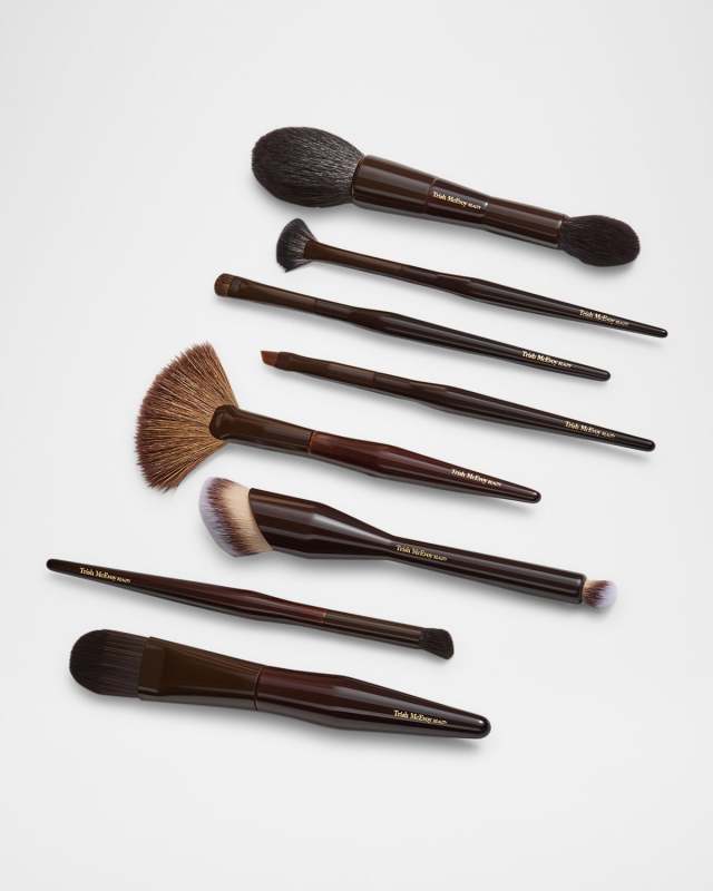 Essentials Brush Collection in Cocoa Croc Pouch